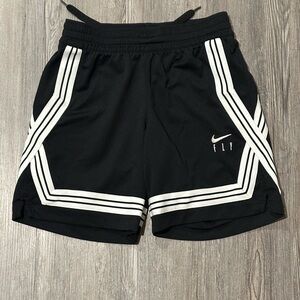 YOUTH Nike Fly Black Athletic Shorts with White Stripe Detail
